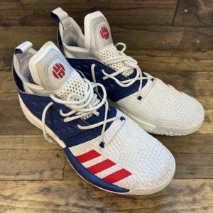 adidas Athletic Shoes - White, Blue, Red